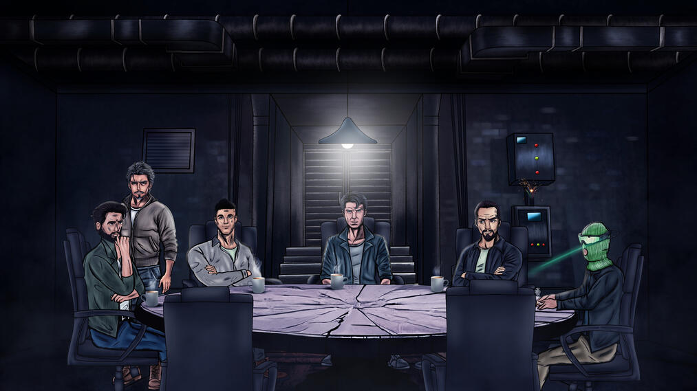 Group Illustration with Background